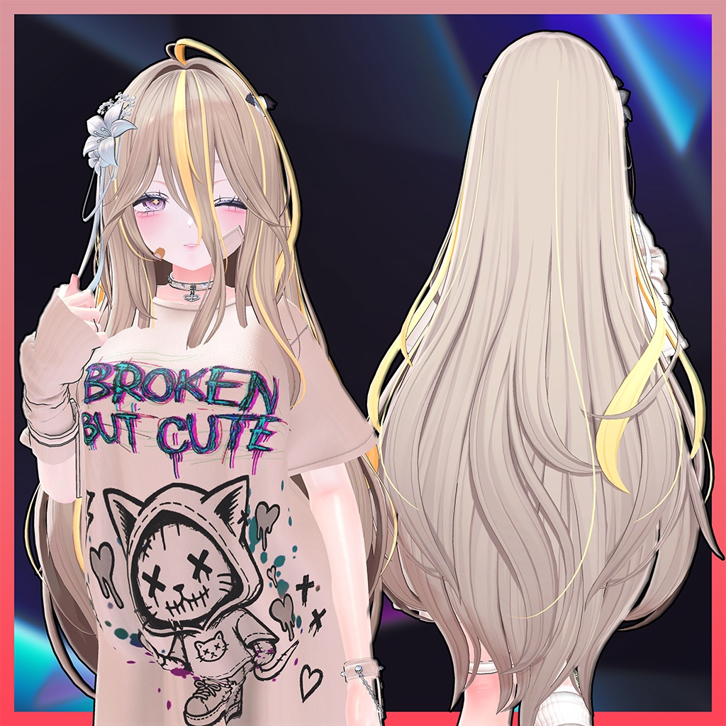 Flowing Lily Highlights Texture 【VRC Hair Texture - 隣の店】