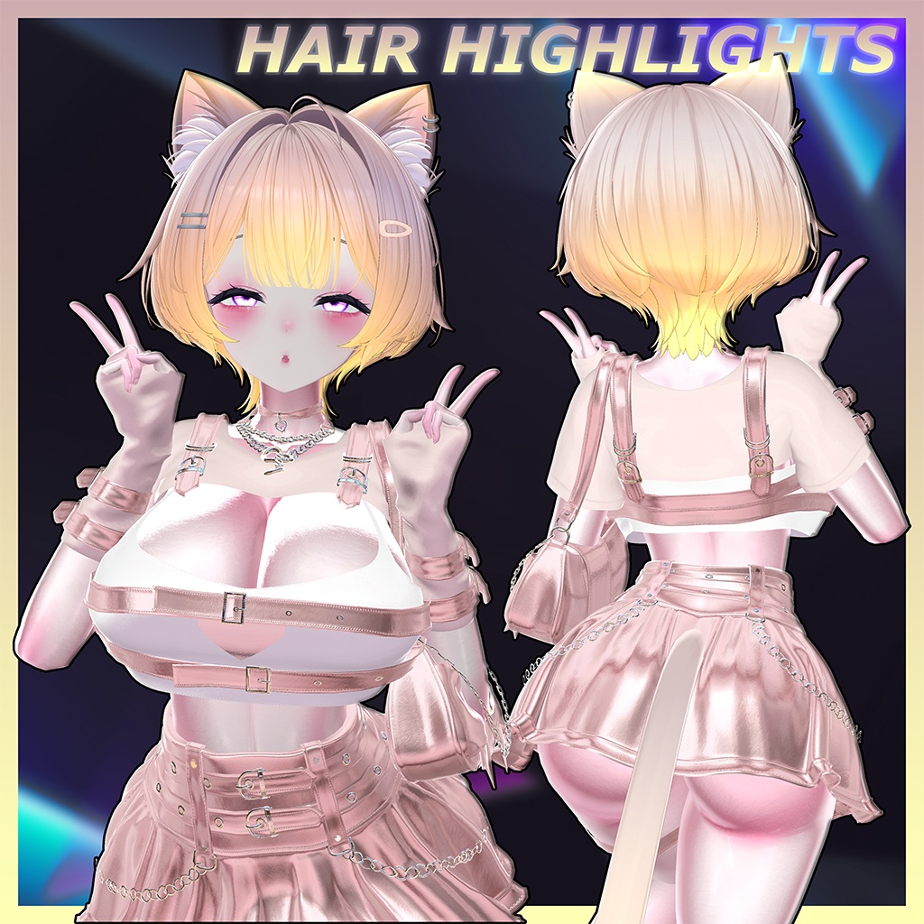 H21 チェリーボブ Highlights Texture 【VRC Hair Texture - きりはら製作所】