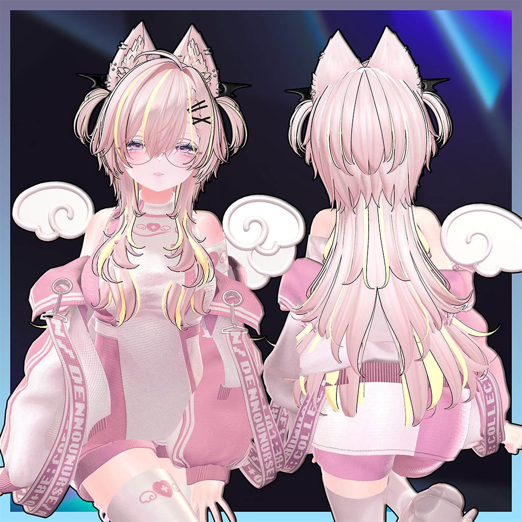 Devil Long Wolf Hair Highlights Texture 【VRC Hair Texture - GLAY Unknown】