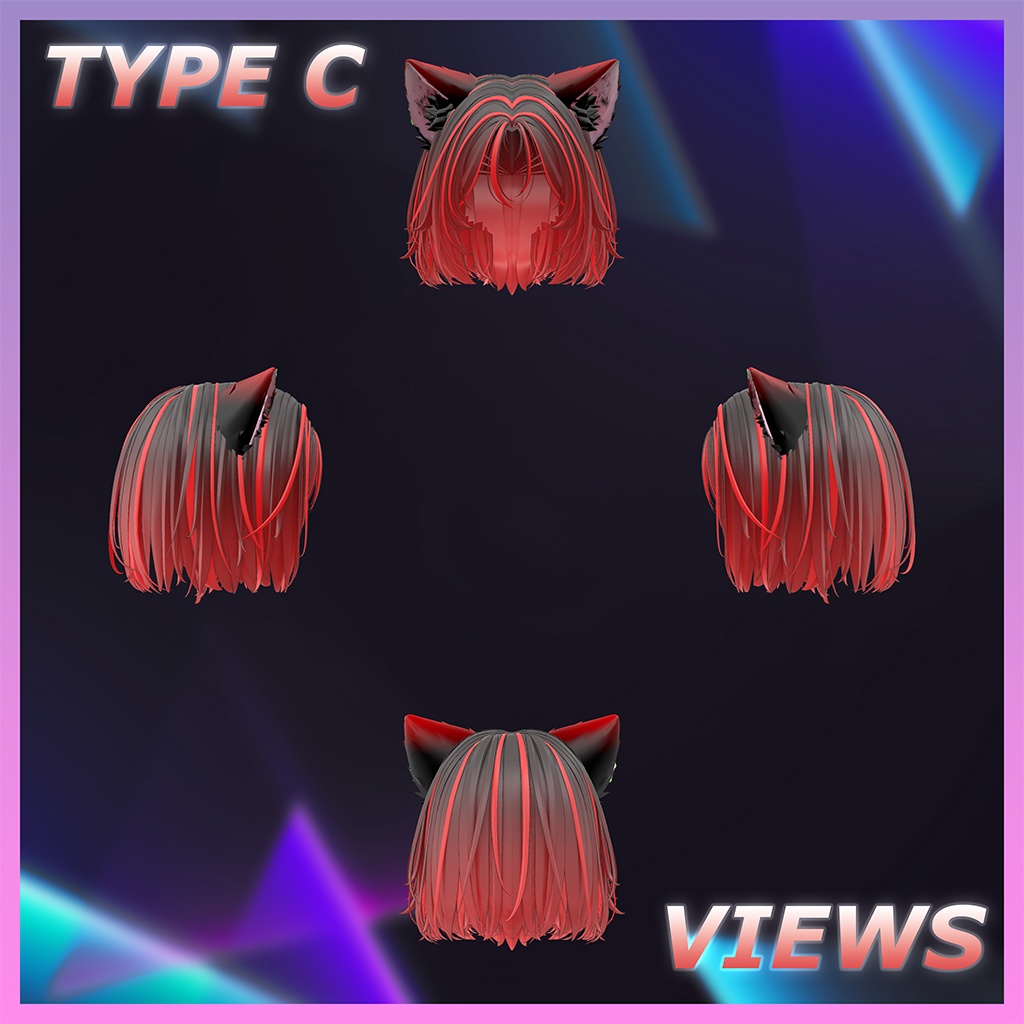 Mohumohu bob Highlights Texture 【VRC Hair Texture - mochipun】