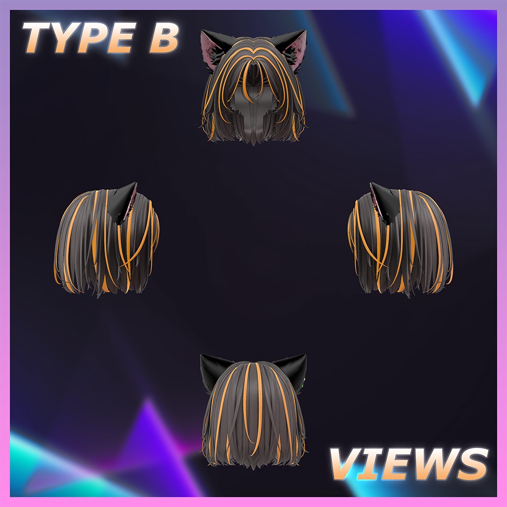 Mohumohu bob Highlights Texture 【VRC Hair Texture - mochipun】