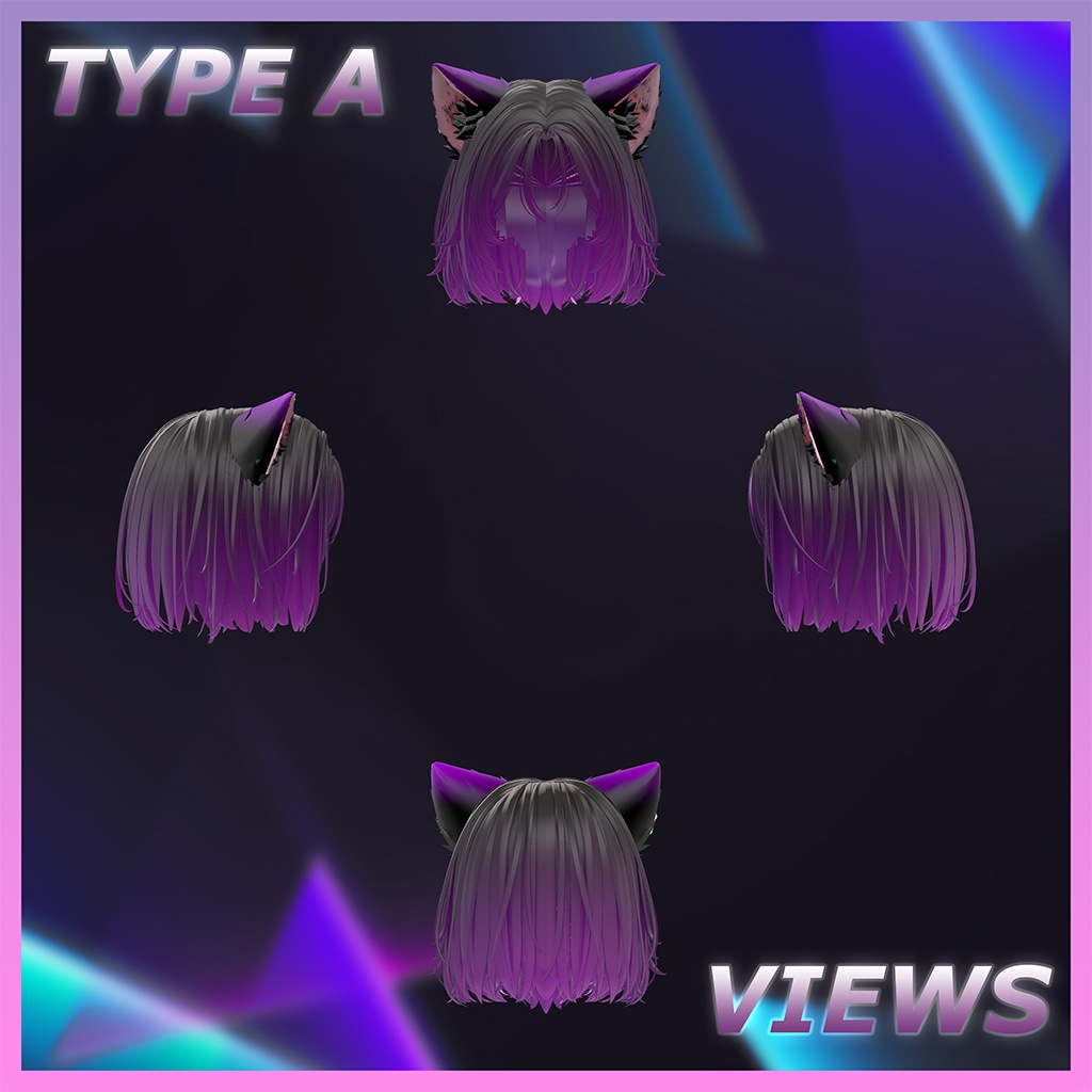 Mohumohu bob Highlights Texture 【VRC Hair Texture - mochipun】