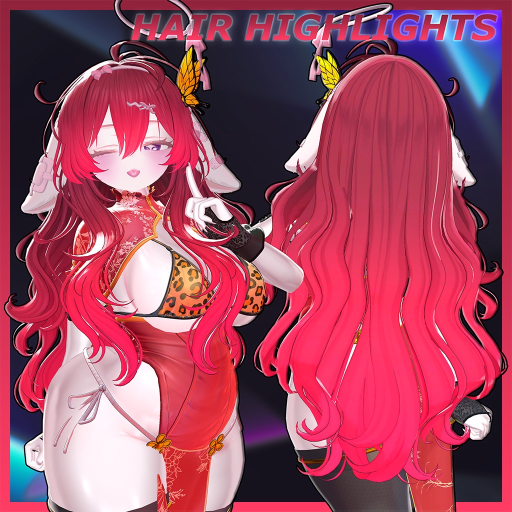 ♥ Meloa_Hair ♥ Highlights Texture 【VRC Hair Texture - Nanaha】