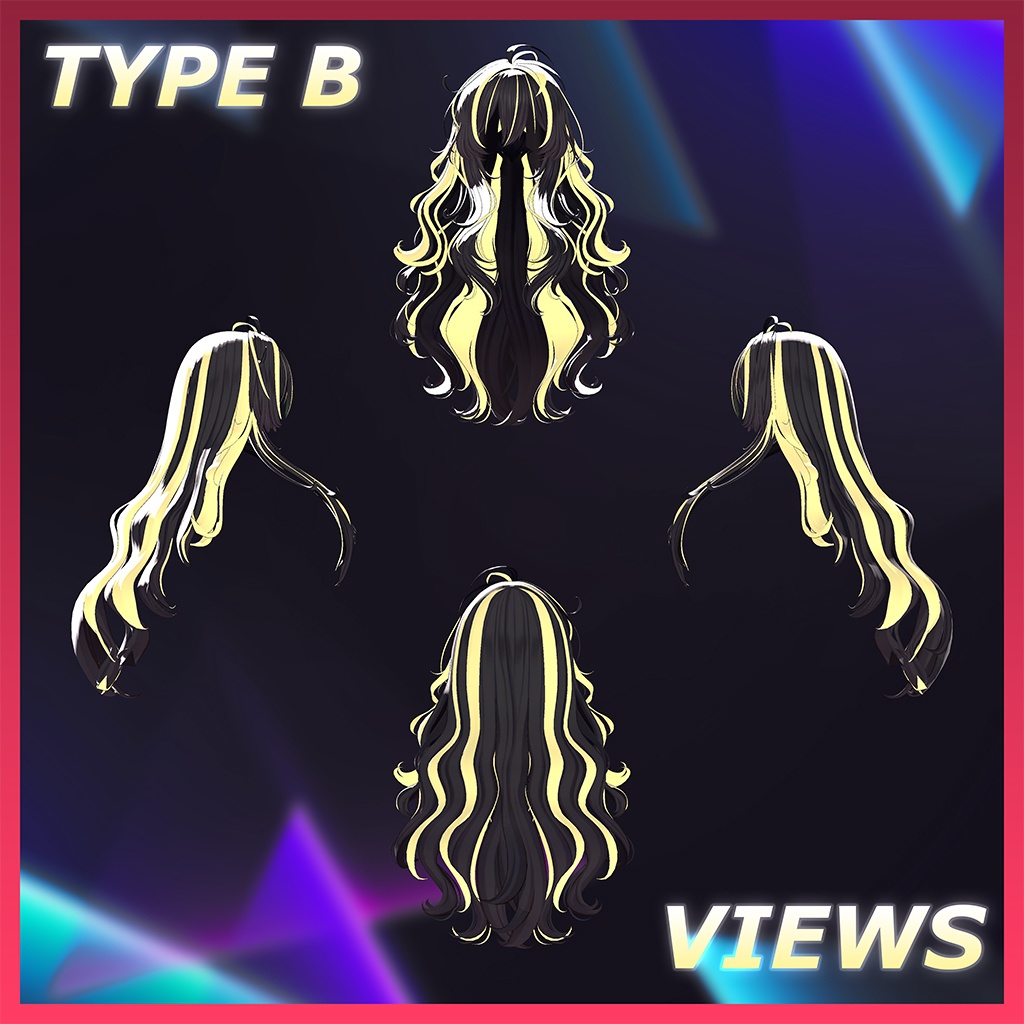 ♥ Meloa_Hair ♥ Highlights Texture 【VRC Hair Texture - Nanaha】