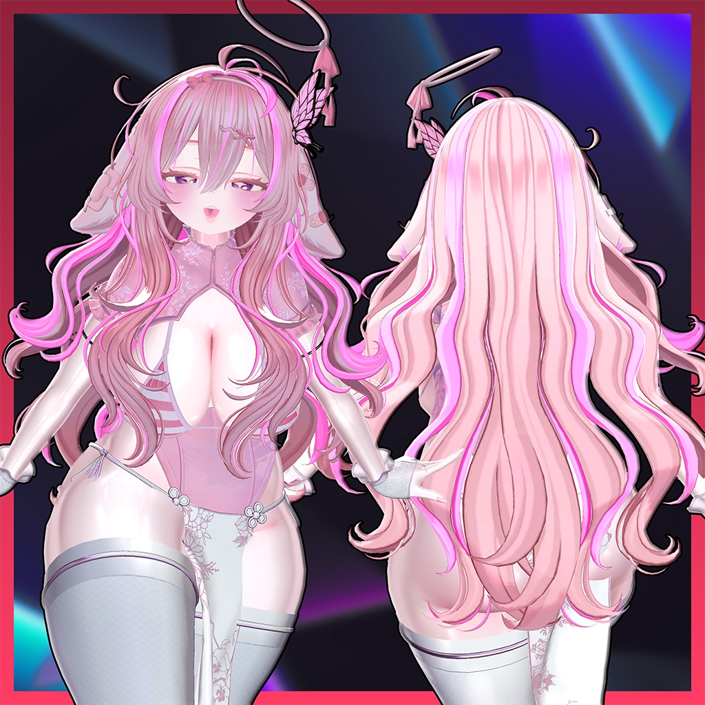 ♥ Meloa_Hair ♥ Highlights Texture 【VRC Hair Texture - Nanaha】