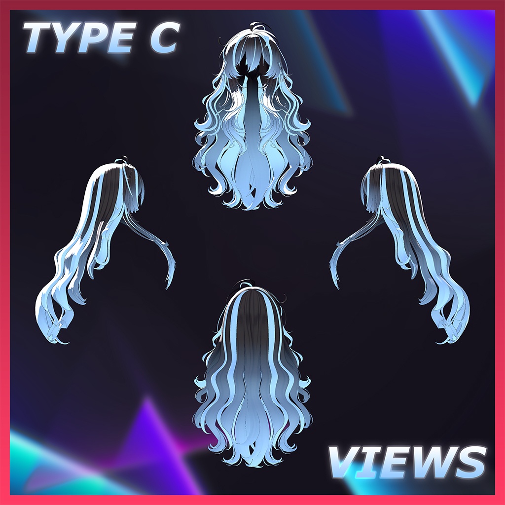 ♥ Meloa_Hair ♥ Highlights Texture 【VRC Hair Texture - Nanaha】