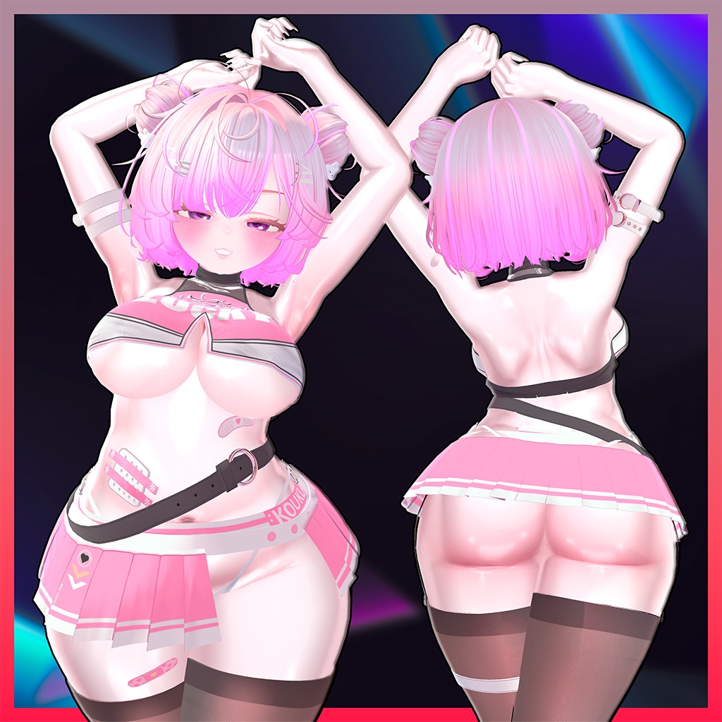 お団子ボブヘア Highlights Texture 【VRC Hair Texture - Li-ne_Shop】