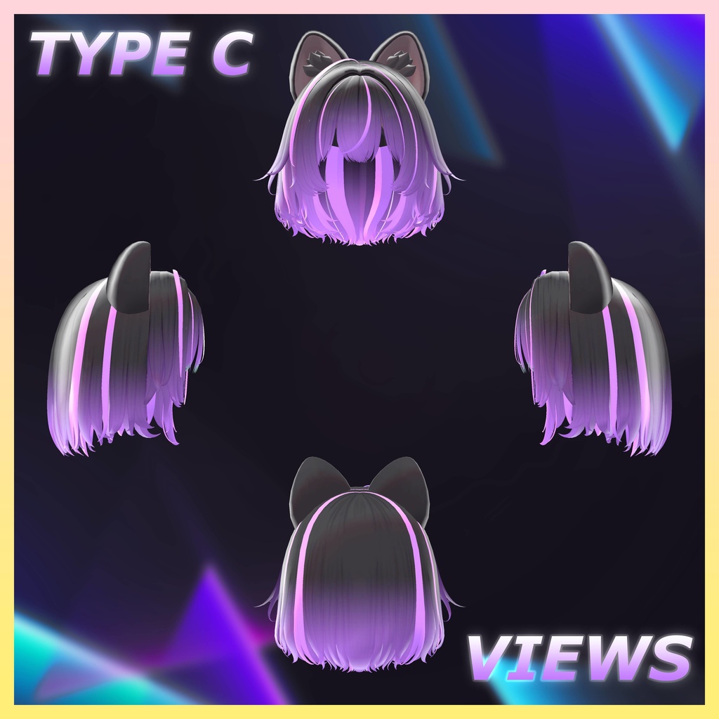 ♡⑅ CooniBob Hair ⑅♡ Highlights Texture 【VRC Hair Texture - WishList】