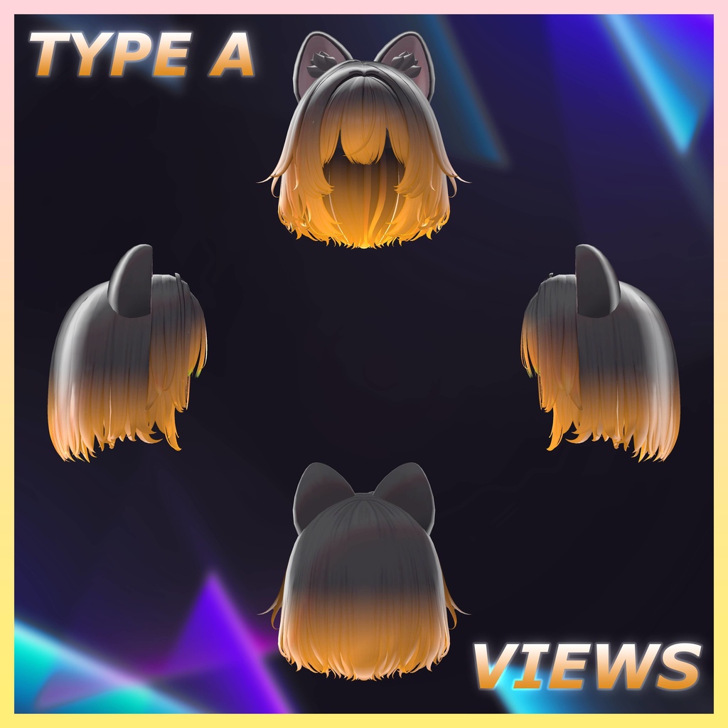 ♡⑅ CooniBob Hair ⑅♡ Highlights Texture 【VRC Hair Texture - WishList】