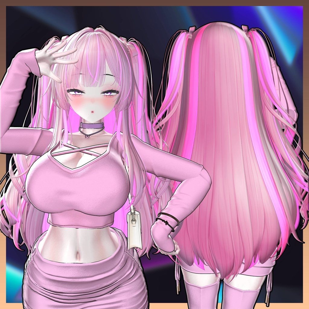 H22 ハーフツイン Highlights Texture 【VRC Hair Texture - きりはら製作所】