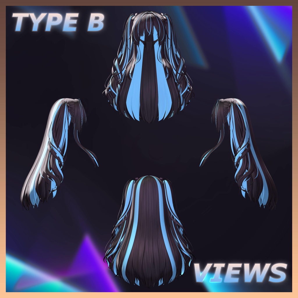 H22 ハーフツイン Highlights Texture 【VRC Hair Texture - きりはら製作所】