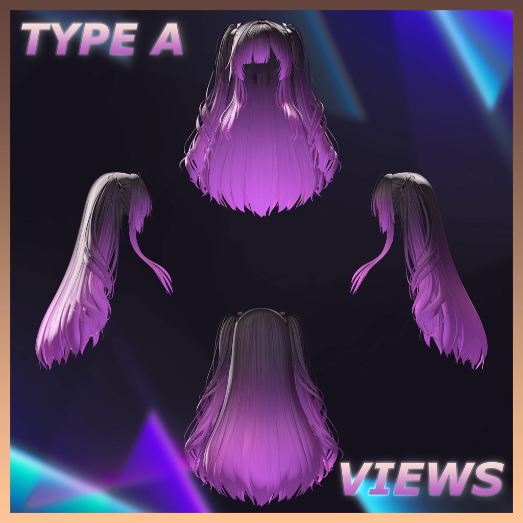 H22 ハーフツイン Highlights Texture 【VRC Hair Texture - きりはら製作所】