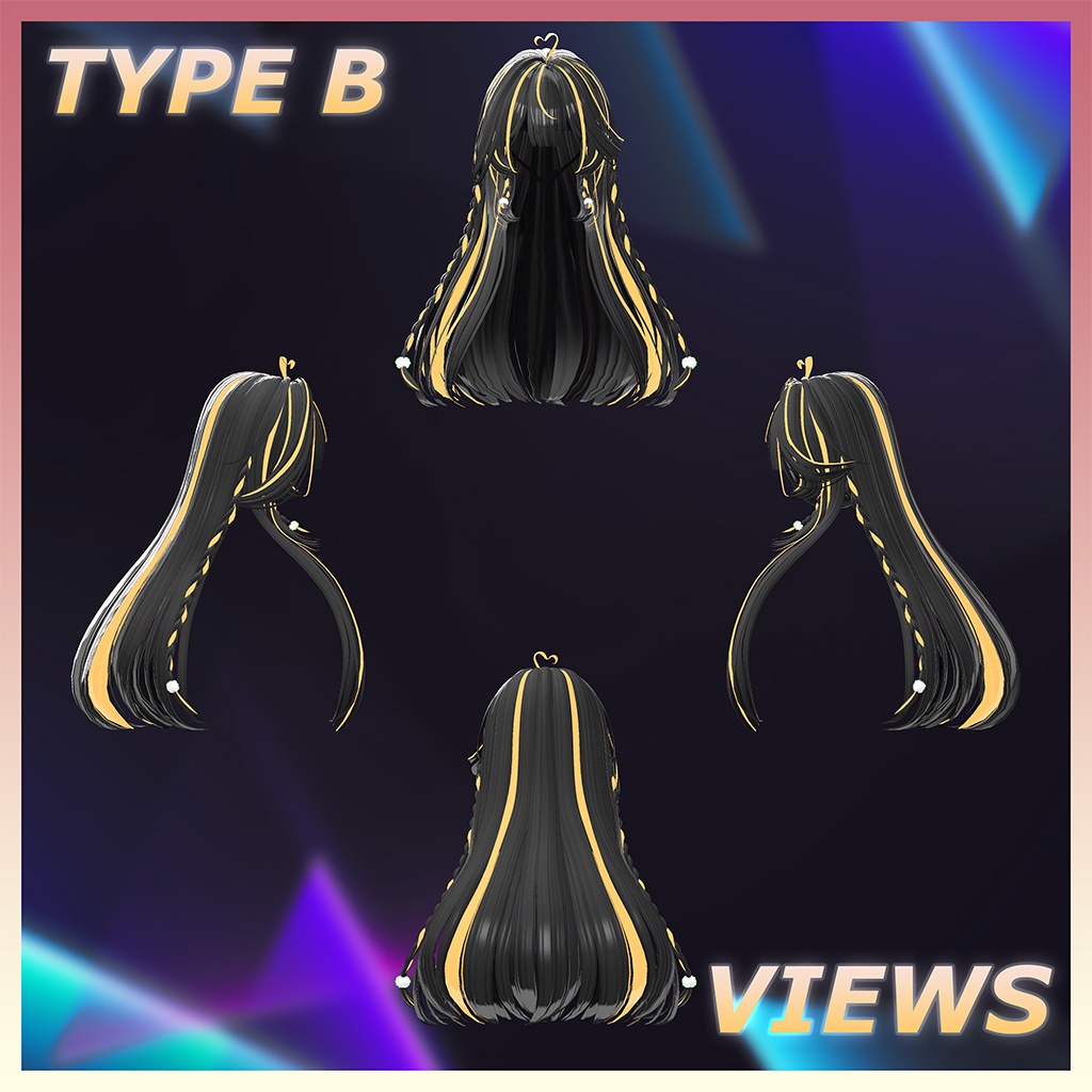 GoldenHour Highlights Texture 【VRC Hair Texture - YM STORE】