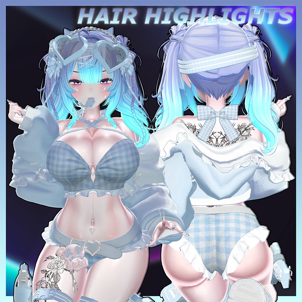 ♥ Lino_Hair ♥ Highlights Texture 【VRC Hair Texture - Nanaha】