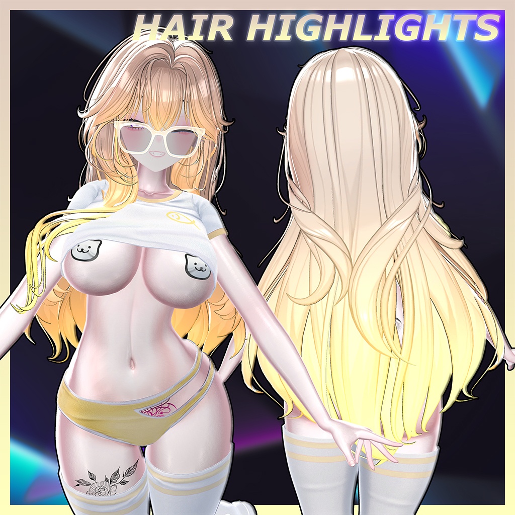 Varsity_Hair Highlights Texture 【VRC Hair Texture - LookVook】