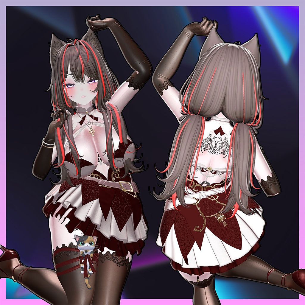 Oversleep low Twin Tail Highlights Texture 【VRC Hair Texture - GLAY Unknown】