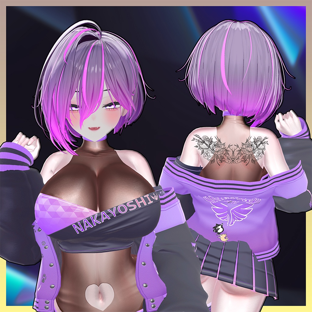 前下がりアシメボブ Highlights Texture 【VRC Hair Texture - muu(ムー)】