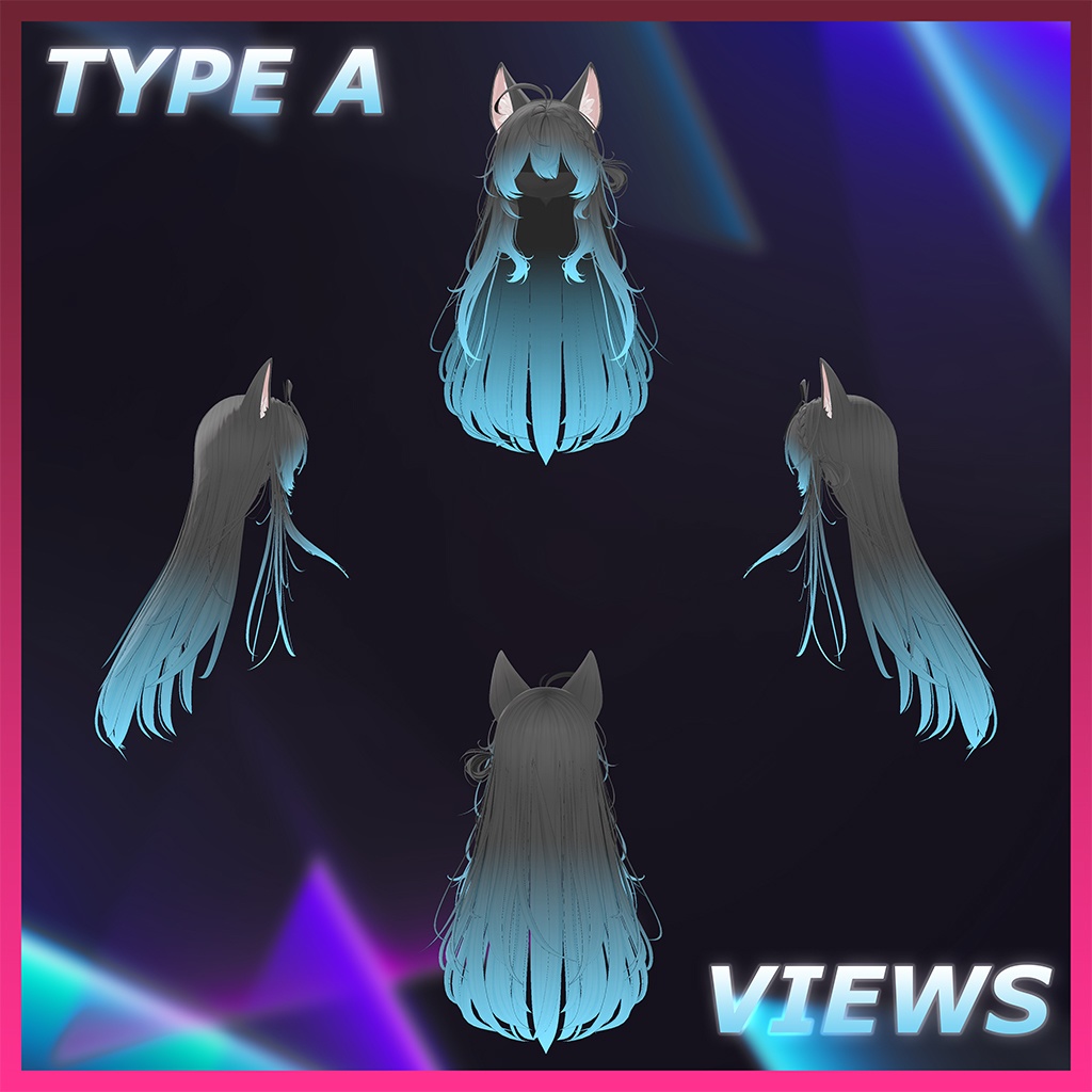 ラブリーロングヘア Highlights Texture 【VRC Hair Texture - Li-ne_Shop】