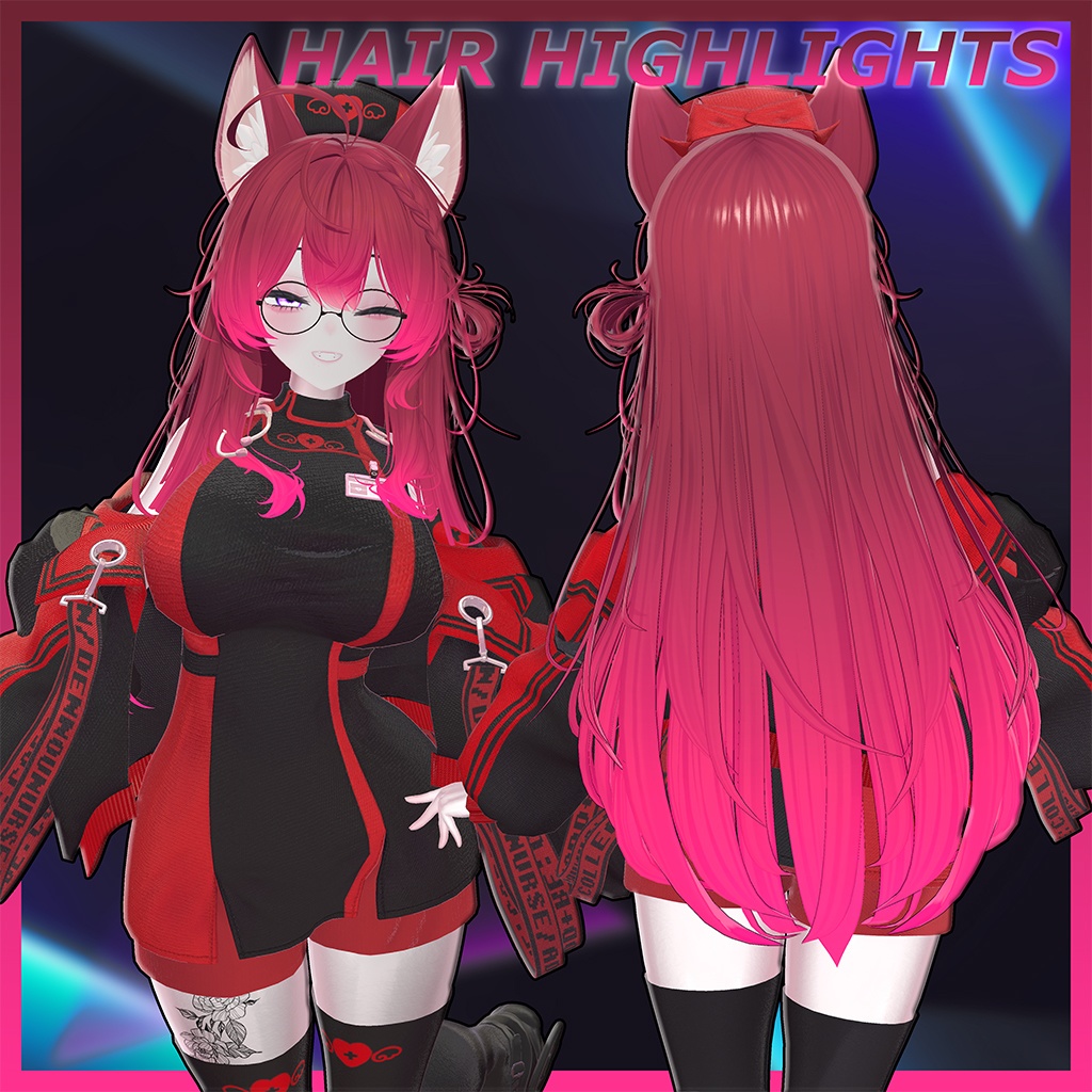 ラブリーロングヘア Highlights Texture 【VRC Hair Texture - Li-ne_Shop】