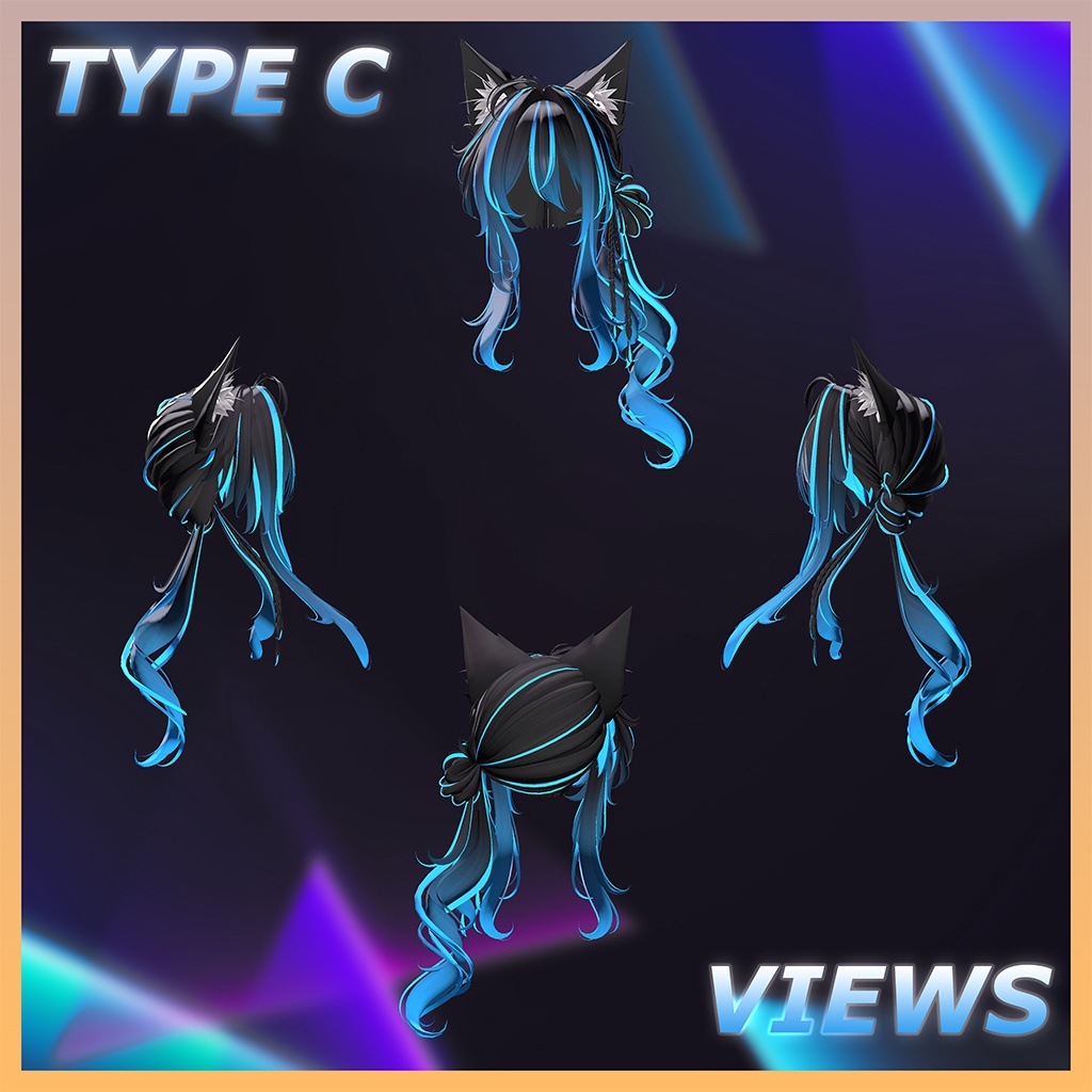 Daisy Loop Braid bun Hair Highlights Texture 【VRC Hair Texture - GLAY Unknown】