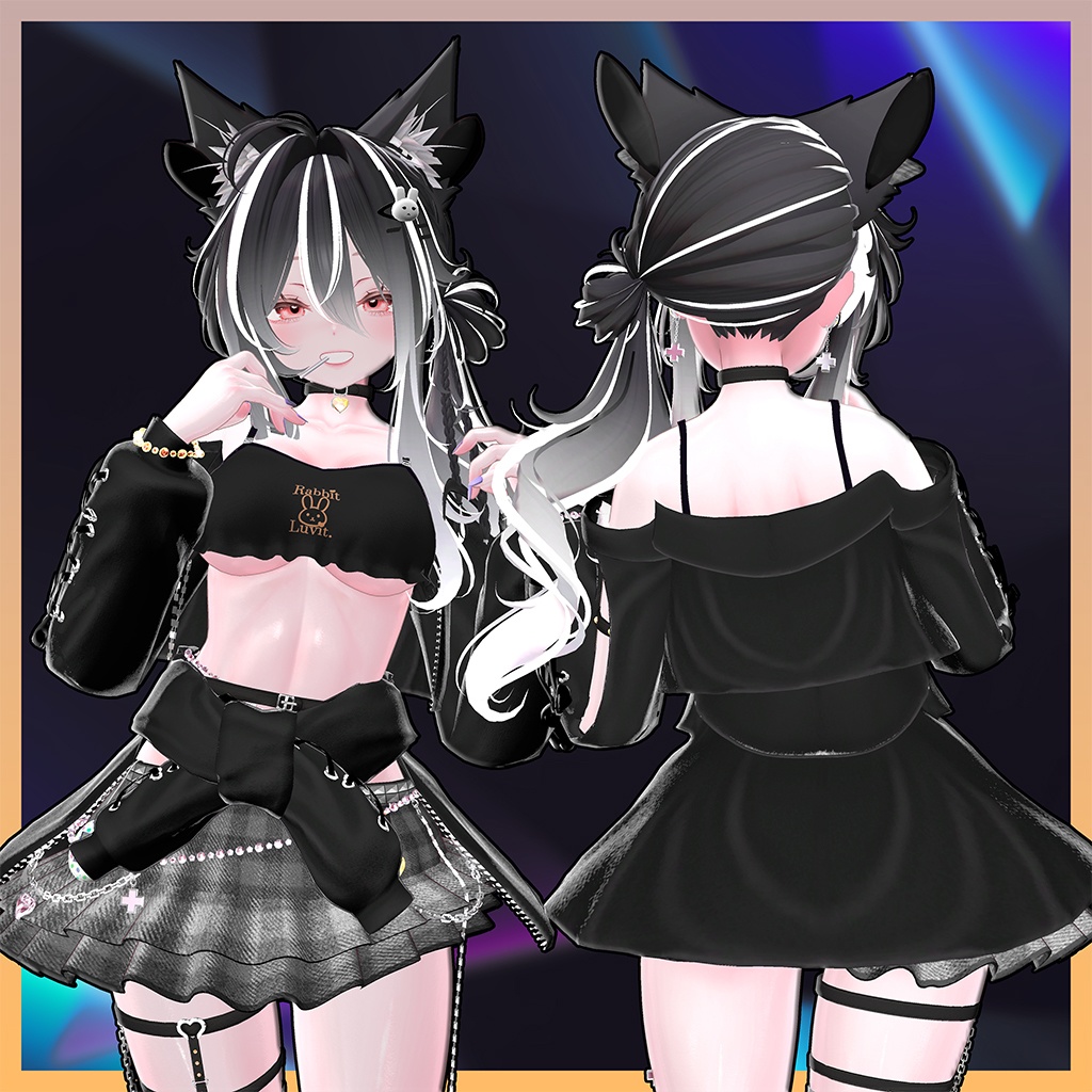 Daisy Loop Braid bun Hair Highlights Texture 【VRC Hair Texture - GLAY Unknown】