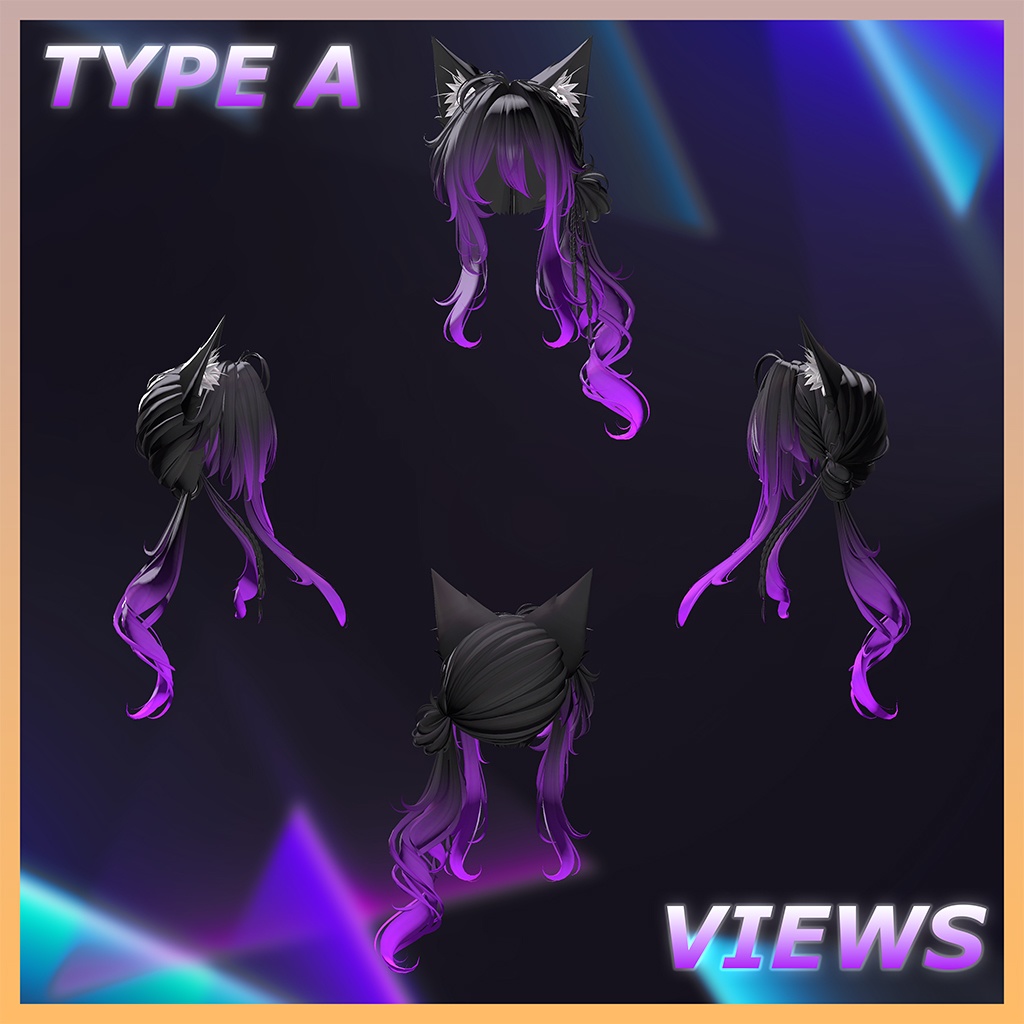 Daisy Loop Braid bun Hair Highlights Texture 【VRC Hair Texture - GLAY Unknown】