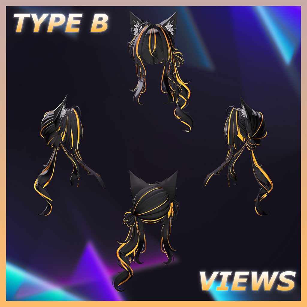 Daisy Loop Braid bun Hair Highlights Texture 【VRC Hair Texture - GLAY Unknown】