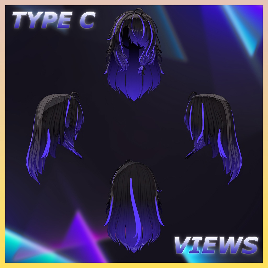 ♥ Sena_Hair ♥ Highlights Texture 【VRC Hair Texture - Nanaha】