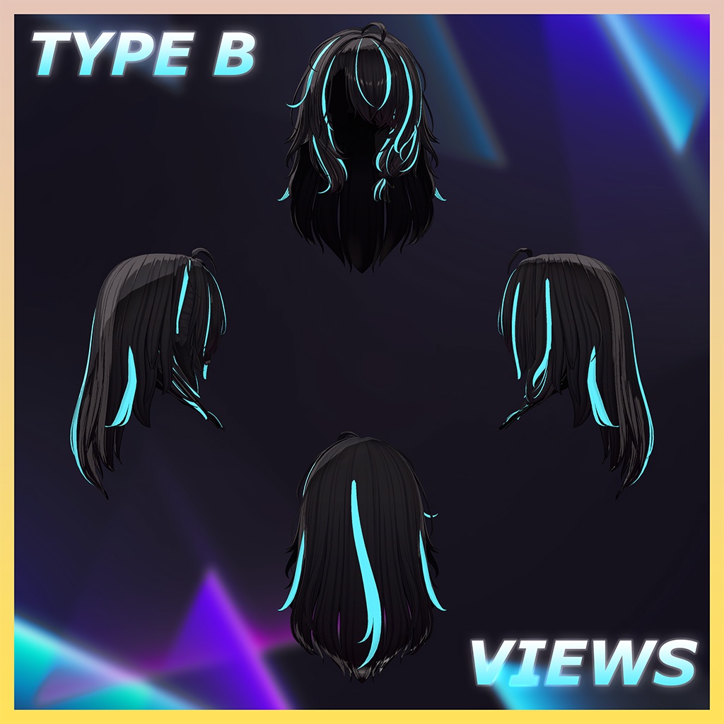 ♥ Sena_Hair ♥ Highlights Texture 【VRC Hair Texture - Nanaha】