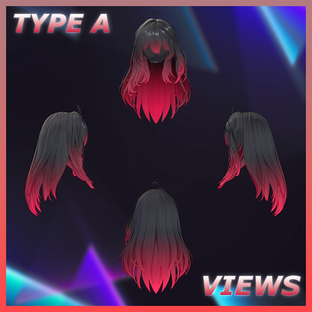 ぬくぬくロング Highlights Texture 【VRC Hair Texture - muu(ムー)】