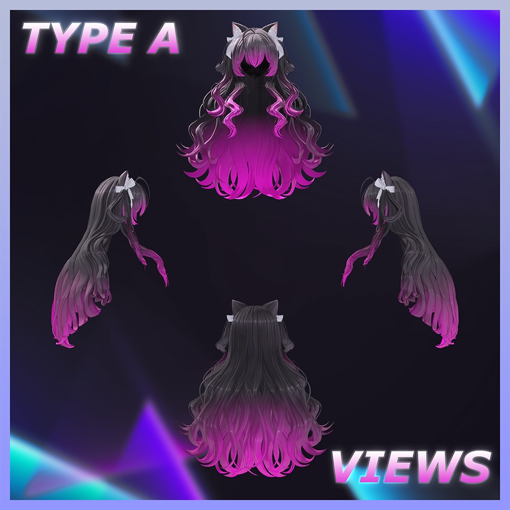 ◈Fluffy Hair◈ Highlights Texture 【VRC Hair Texture - mitokumo】