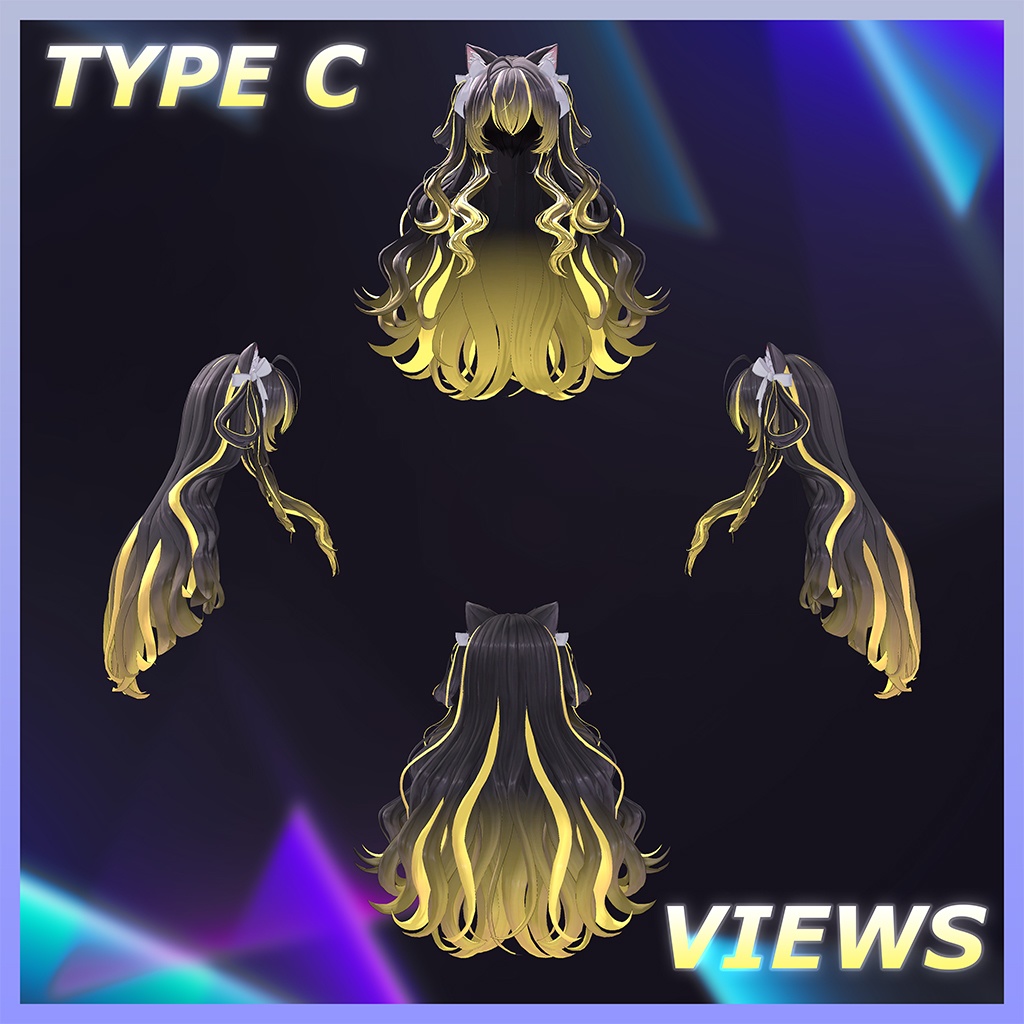 ◈Fluffy Hair◈ Highlights Texture 【VRC Hair Texture - mitokumo】