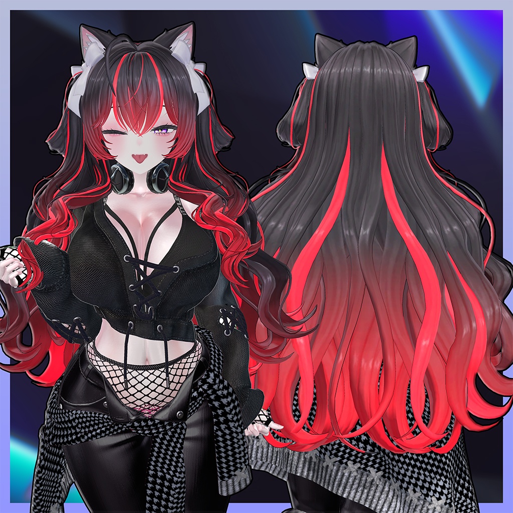 ◈Fluffy Hair◈ Highlights Texture 【VRC Hair Texture - mitokumo】