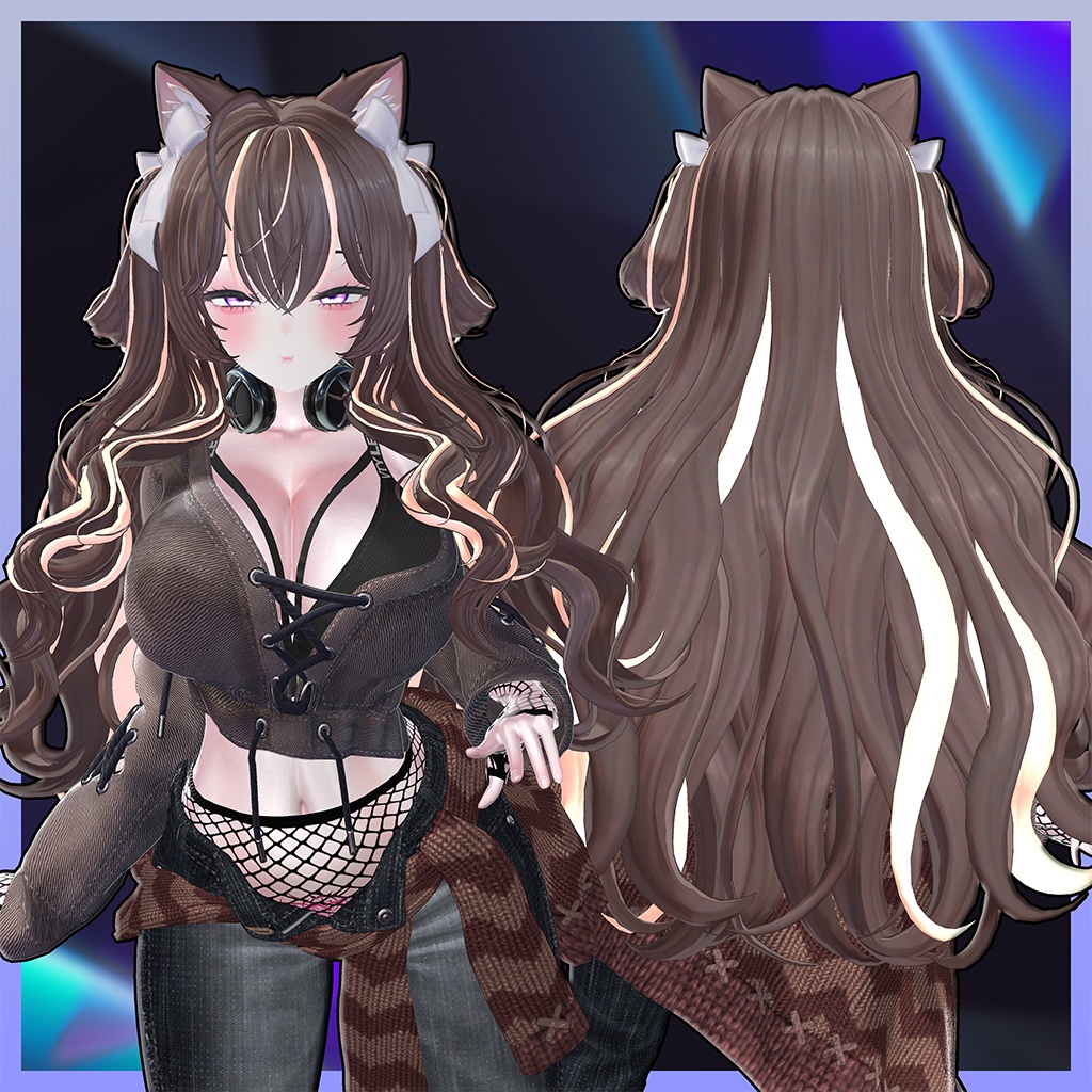 ◈Fluffy Hair◈ Highlights Texture 【VRC Hair Texture - mitokumo】