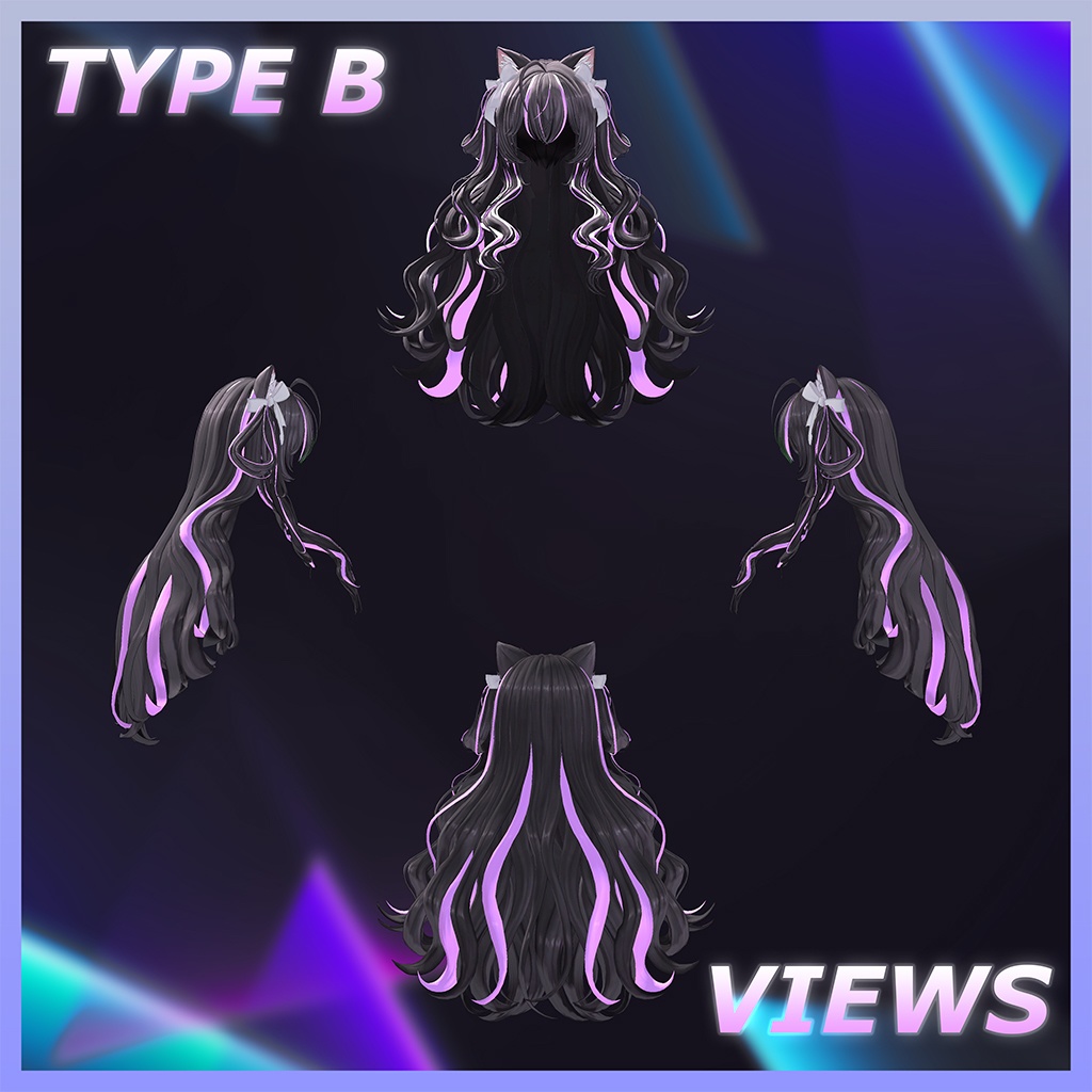 ◈Fluffy Hair◈ Highlights Texture 【VRC Hair Texture - mitokumo】