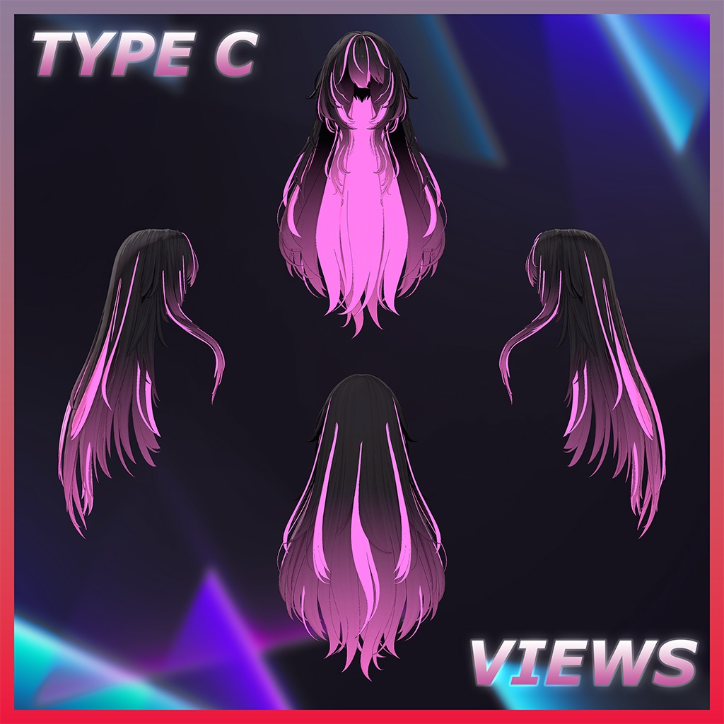 ♥ Monaca_Hair ♥ Highlights Texture 【VRC Hair Texture - Nanaha】