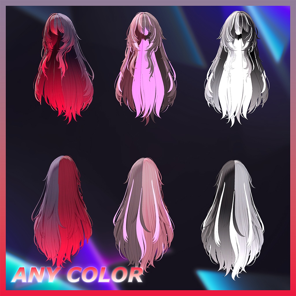 ♥ Monaca_Hair ♥ Highlights Texture 【VRC Hair Texture - Nanaha】