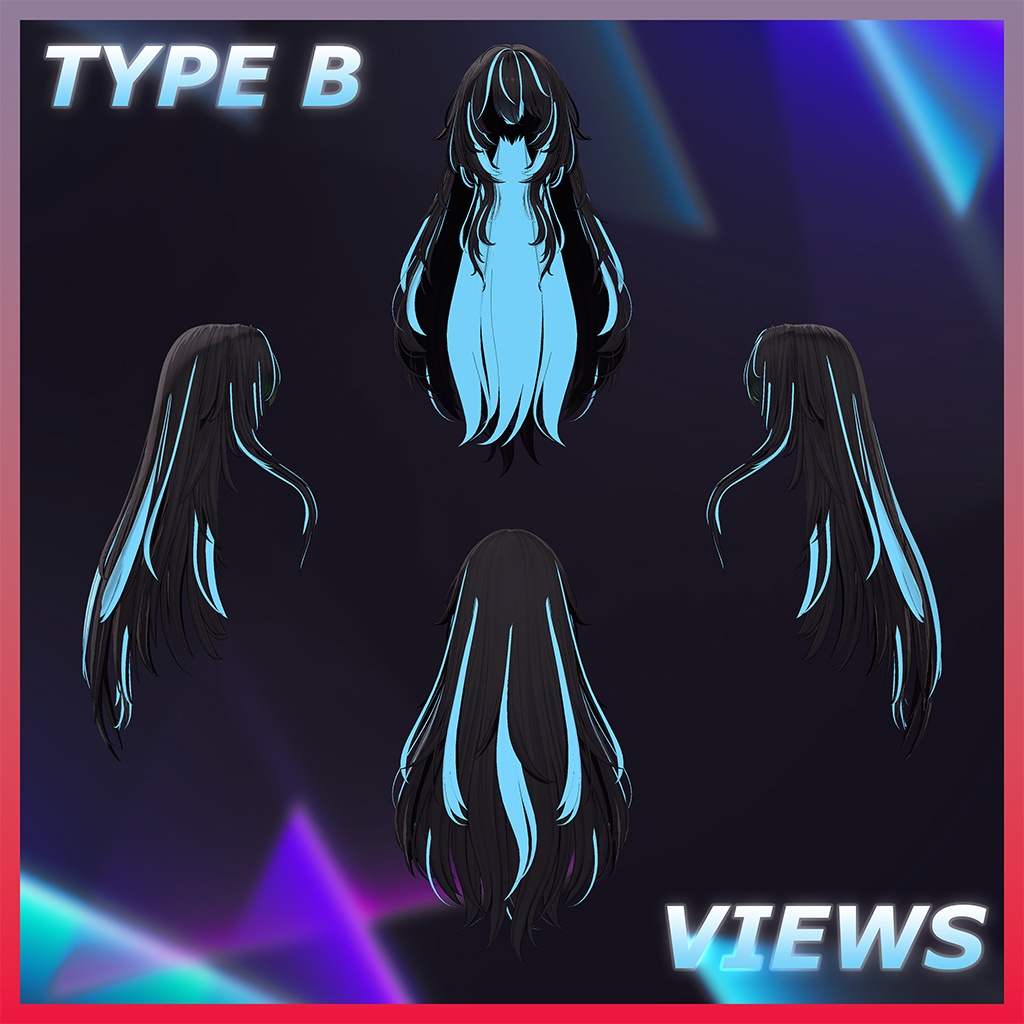 ♥ Monaca_Hair ♥ Highlights Texture 【VRC Hair Texture - Nanaha】