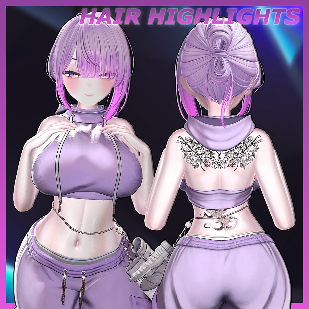 ♥ Maro_Hair ♥ Highlights Texture 【VRC Hair Texture - Nanaha】