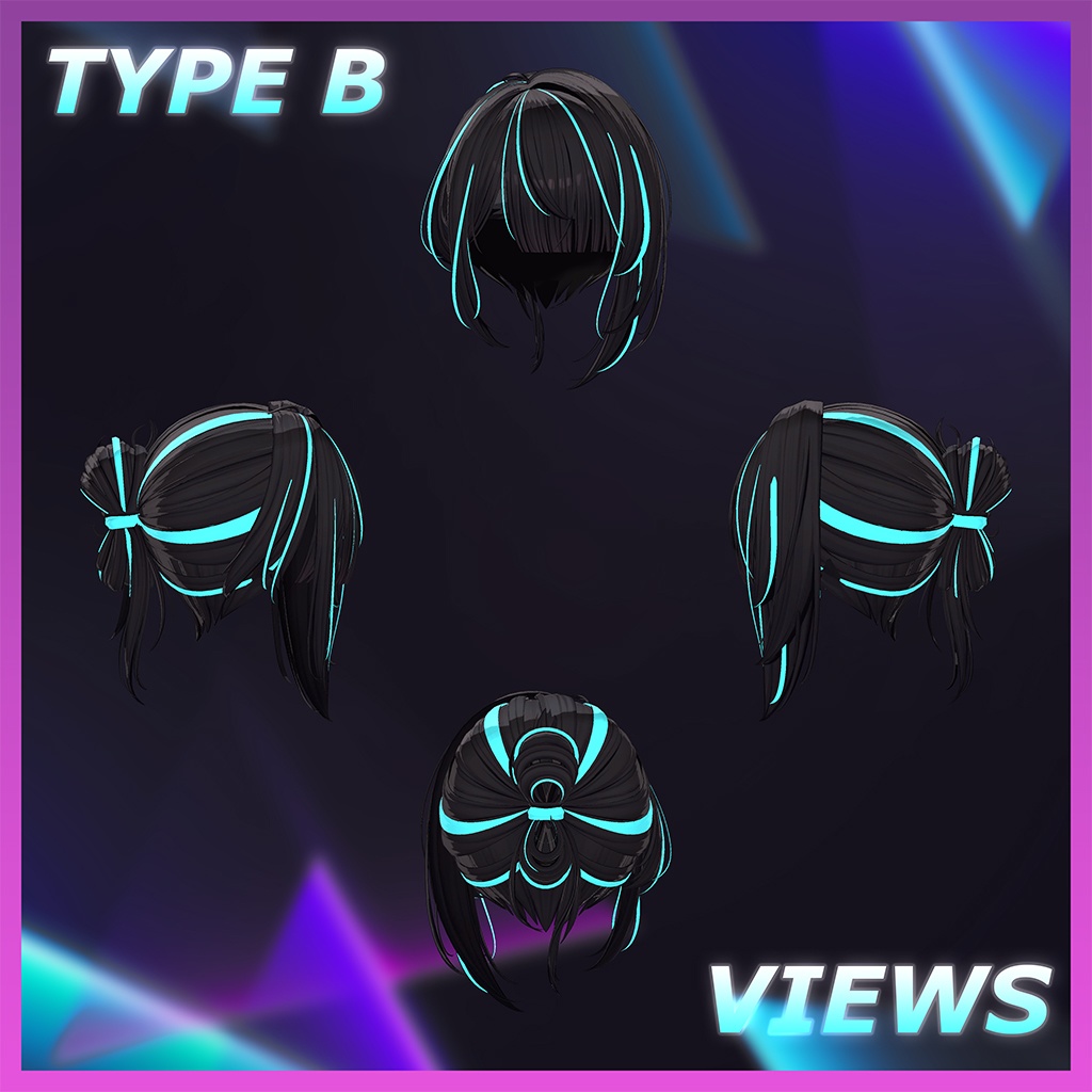 ♥ Maro_Hair ♥ Highlights Texture 【VRC Hair Texture - Nanaha】