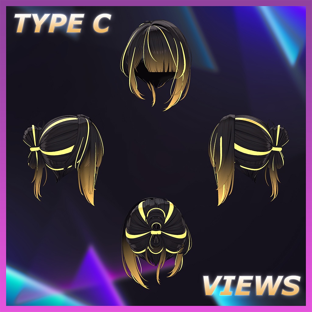 ♥ Maro_Hair ♥ Highlights Texture 【VRC Hair Texture - Nanaha】