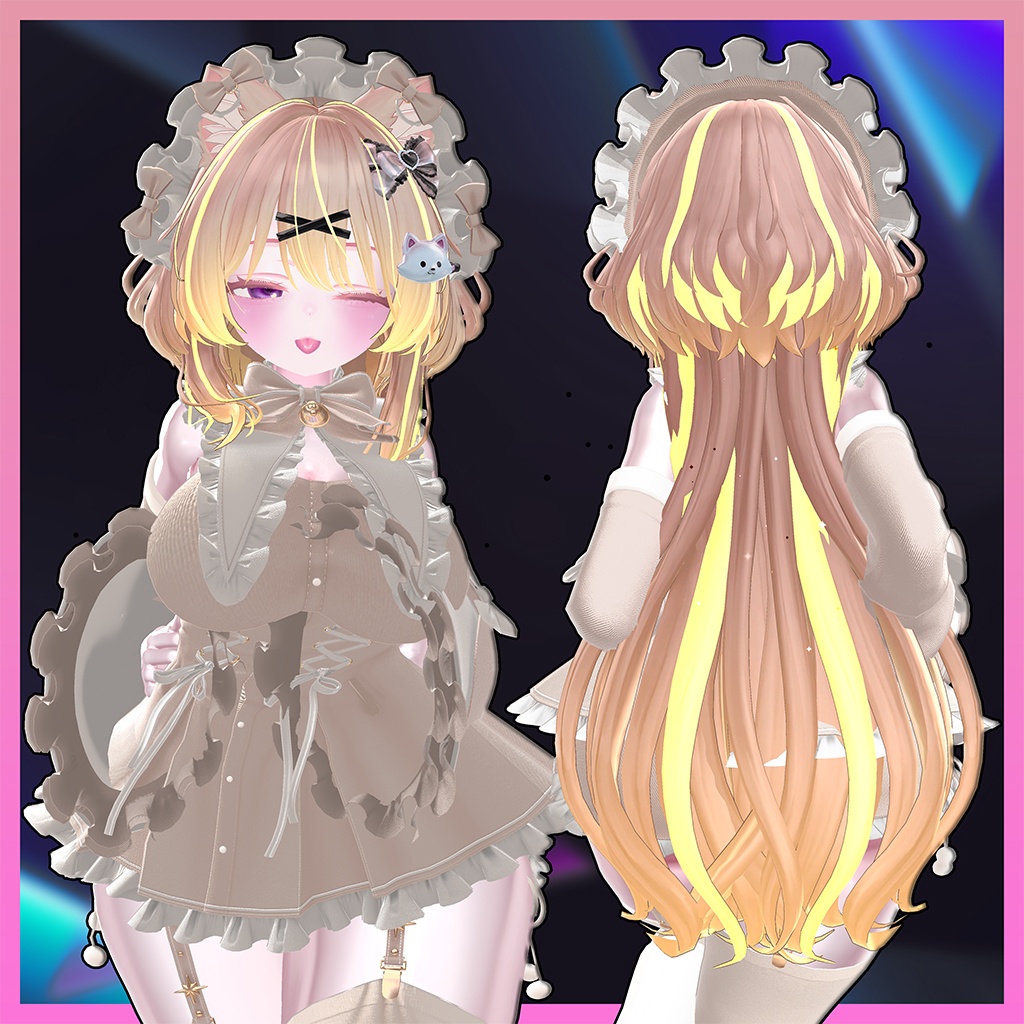 ◈Snow Kit Hair◈ Highlights Texture 【VRC Hair Texture - mitokumo】