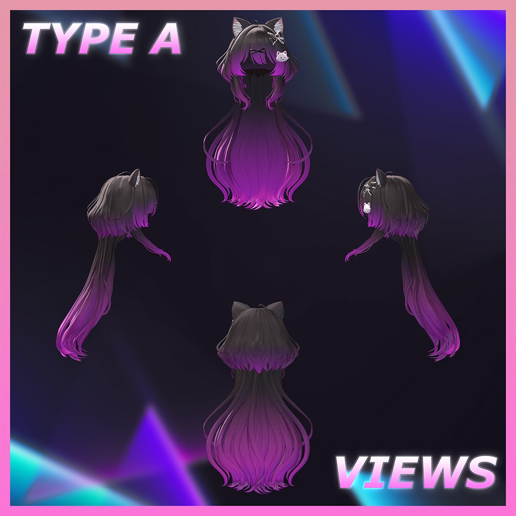 ◈Snow Kit Hair◈ Highlights Texture 【VRC Hair Texture - mitokumo】