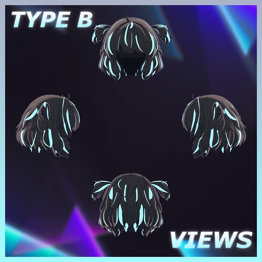 Kumaly Hair Highlights Texture 【VRC Hair Texture - JINGO STUDIO】