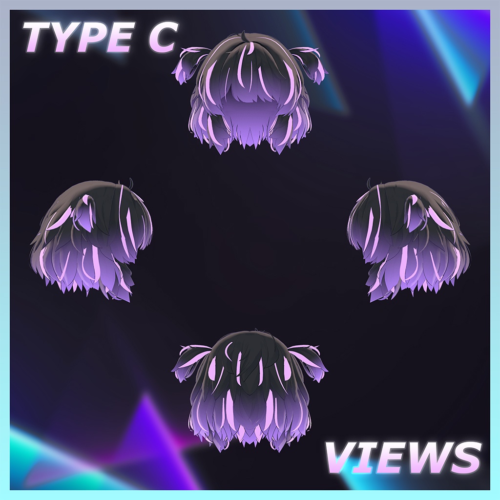 Kumaly Hair Highlights Texture 【VRC Hair Texture - JINGO STUDIO】