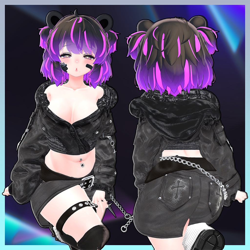 Kumaly Hair Highlights Texture 【VRC Hair Texture - JINGO STUDIO】