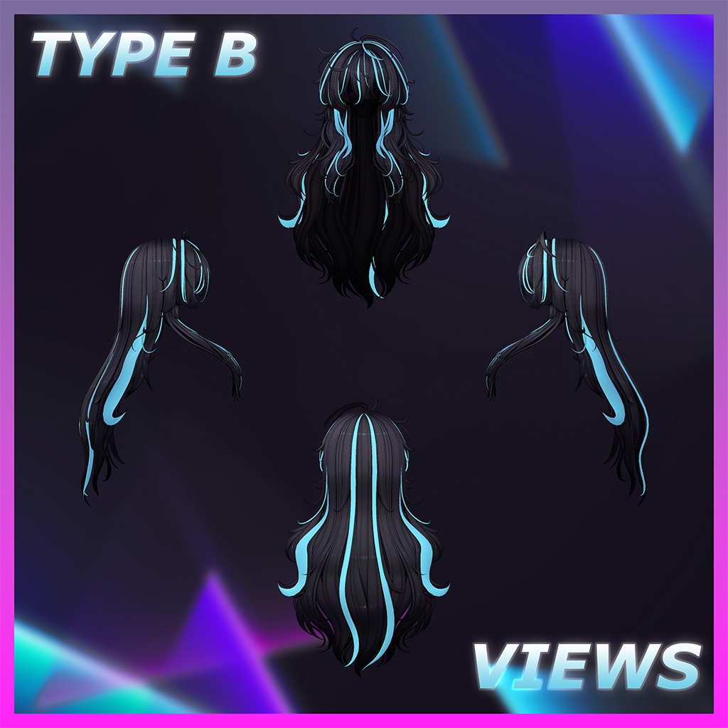 Lazy Hair Highlights Texture 【VRC Hair Texture - LookVook】