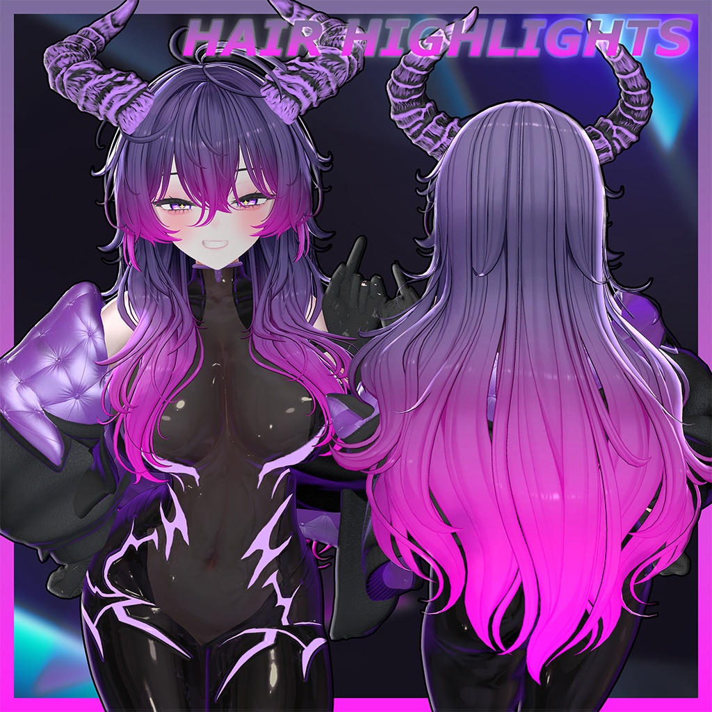 Lazy Hair Highlights Texture 【VRC Hair Texture - LookVook】