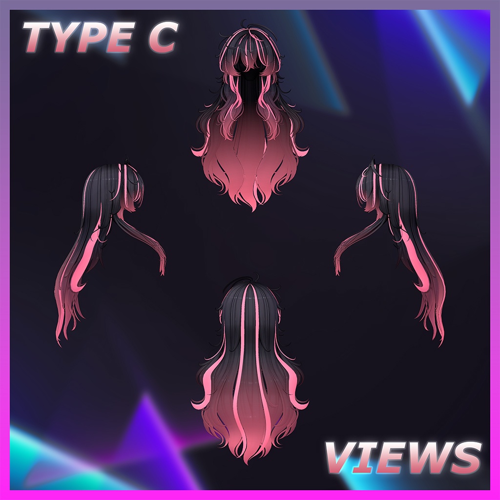 Lazy Hair Highlights Texture 【VRC Hair Texture - LookVook】