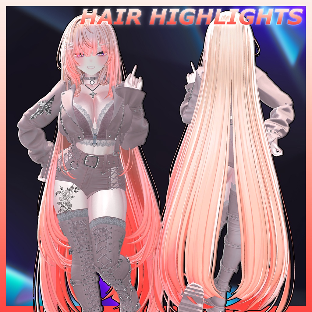 ♥ Lozy Hair ♥ Highlights Texture 【VRC Hair Texture - Nanaha】